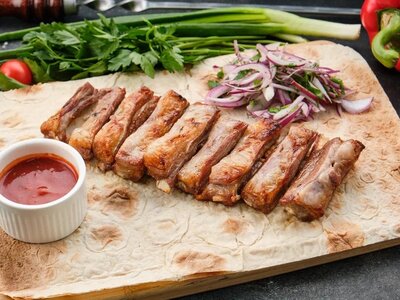 Шашлык из бараньих семечек