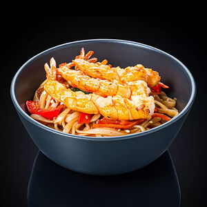 Удон с креветками