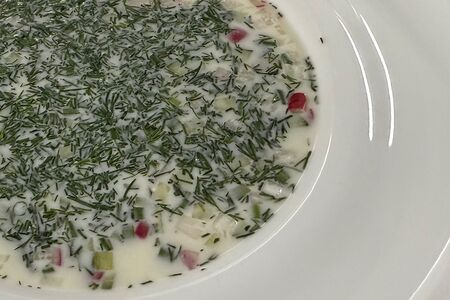 Окрошка с языком