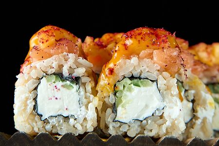 Манго, лосось, рикотта