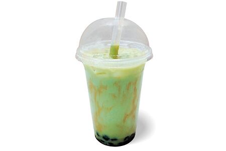 Молочный чай с черным сахаром и матча со льдом Tra Sua Tran Chau Matcha