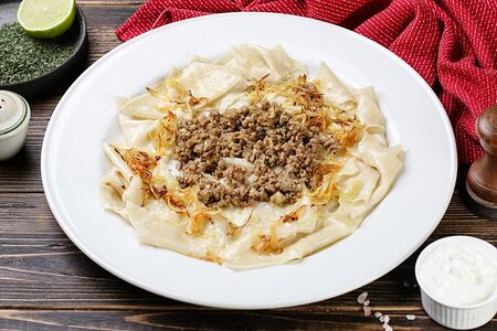 Хингал по-азербайджански с фаршем ягненка