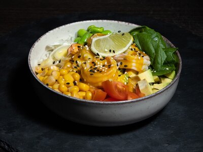 Поке с креветками