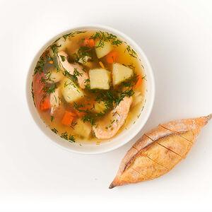 Куриный бульон с домашней лапшой и фрикадельками