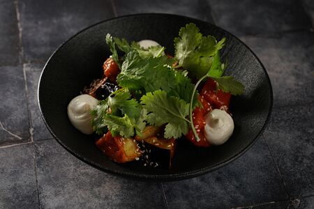 Хрустящий баклажан с томатами