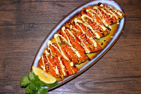 Запеченные мидии в сырном соусе 