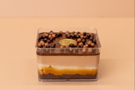 Мусс банан-шоколад-карамель