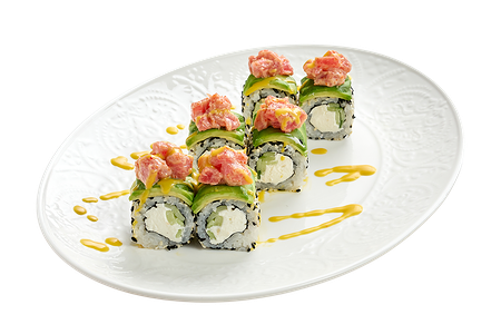 Ролл с авокадо и тунцом