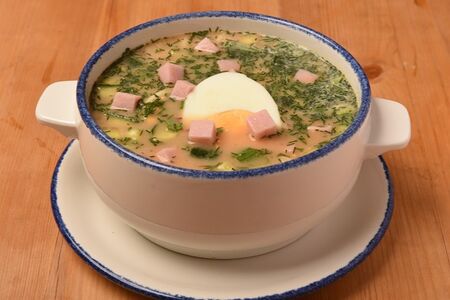 Окрошка на квасе с говядиной 