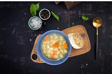 Уха с лососем