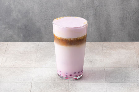 Айс бабл латте Барбарис с пеной таро