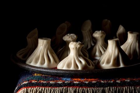 Хинкали с грибами и картофелем 