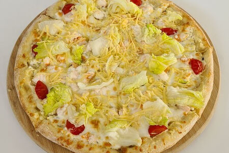 Пицца Цезарь с креветкой