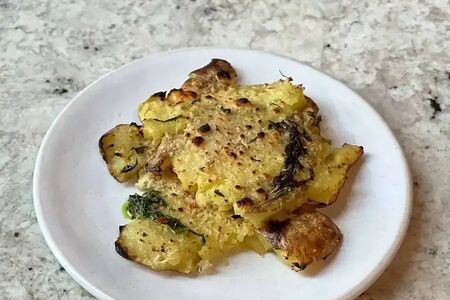 Смэш картофель с трюфелем и сметаной