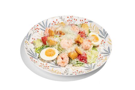 Салат Цезарь с креветками 
