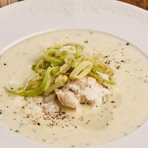 Похлёбка из картофеля и копчёной трески