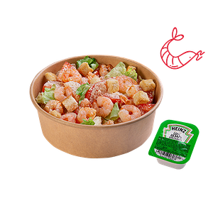 Салат Цезарь с креветками