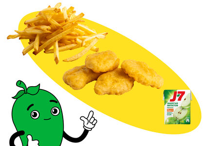 Сет Кидс с наггетсами и картофелем