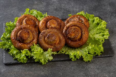 Грибы на мангале