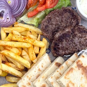 Открытый гирос с бифтеки 