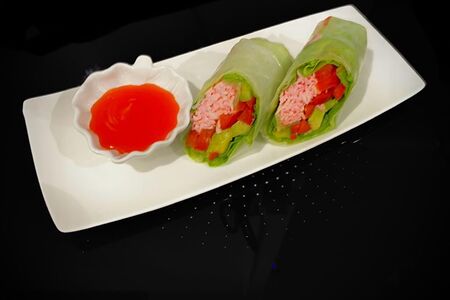 Спринг ролл с крабом