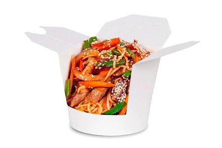 Wok noodles с креветкой