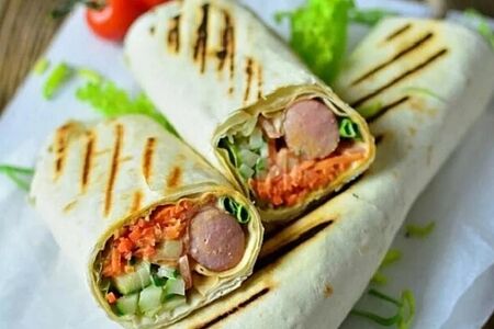 Шаурма с сосиской