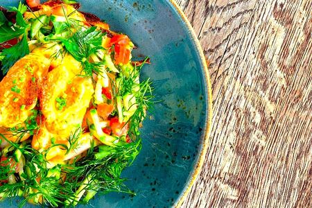 Картофельные драники с цыпленком