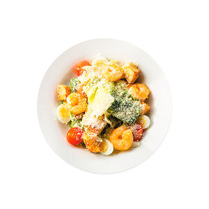 Салат Цезарь с креветками