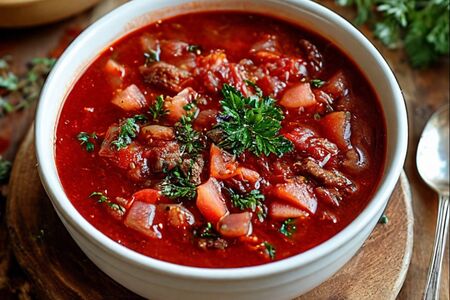 Борщ с говядиной традиционный