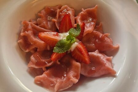 Вареники с клубникой 