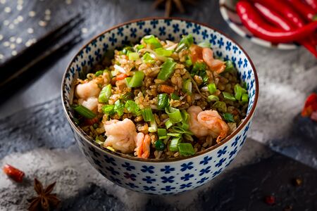 Рис с креветками