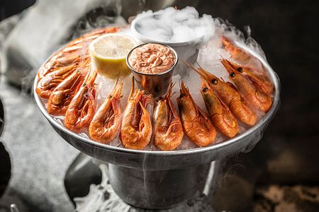 Купол креветок копчёных