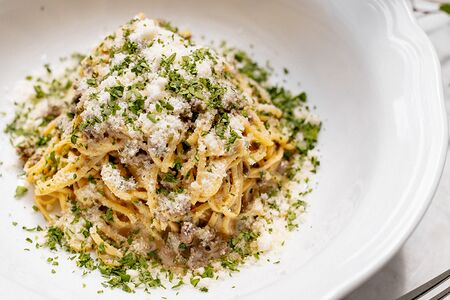 Тонарелли по-флотски с домашней сальсиччей