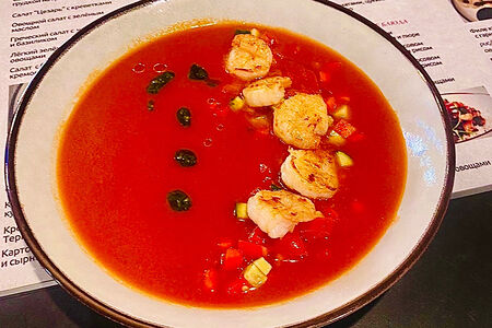 Гаспачо с креветками 