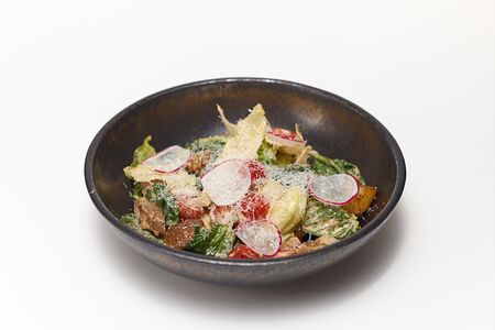 Теплый салат с цыпленком