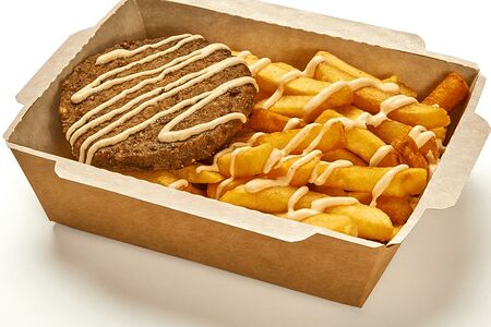 Донер бокс с говяжьей котлетой