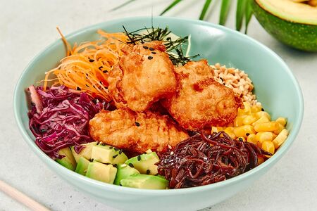 Поке с курицей и грибами Big