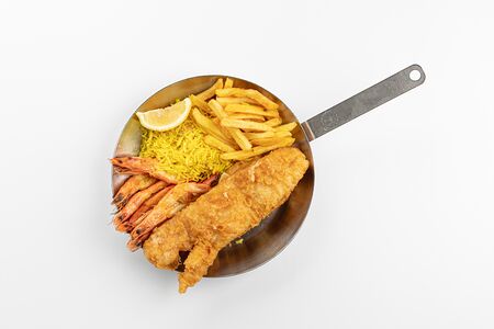 Креветки и рыба