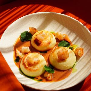 Сырники с сулугуни и креветками