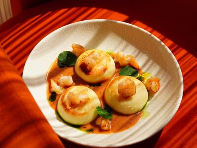 Сырники с сулугуни и креветками