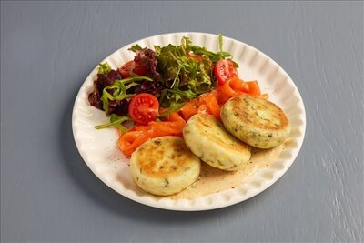 Сырники со шпинатом и семгой с/с