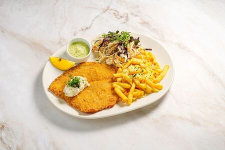 Шницель из курицы по-милански