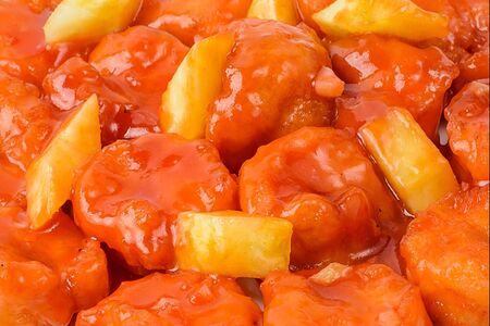 Креветки с ананасом 