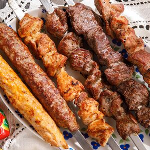 Люля-кебаб из куриного бедра и грудки