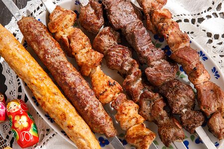 Люля-кебаб из куриного бедра и грудки