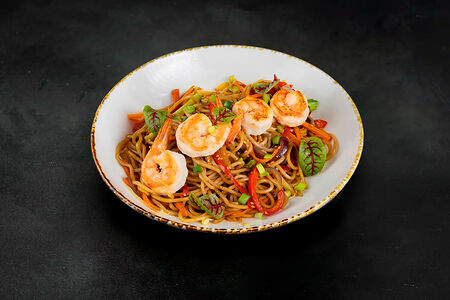 Вок лапша рамен с креветкой
