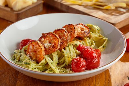 Тальятелле с креветками