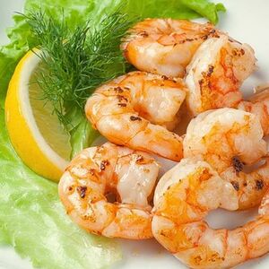 Жареные тигровые креветки