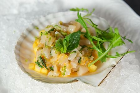 Тартар из гребешка 